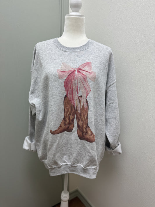 COWGIRL BOW SWEATSHIRT