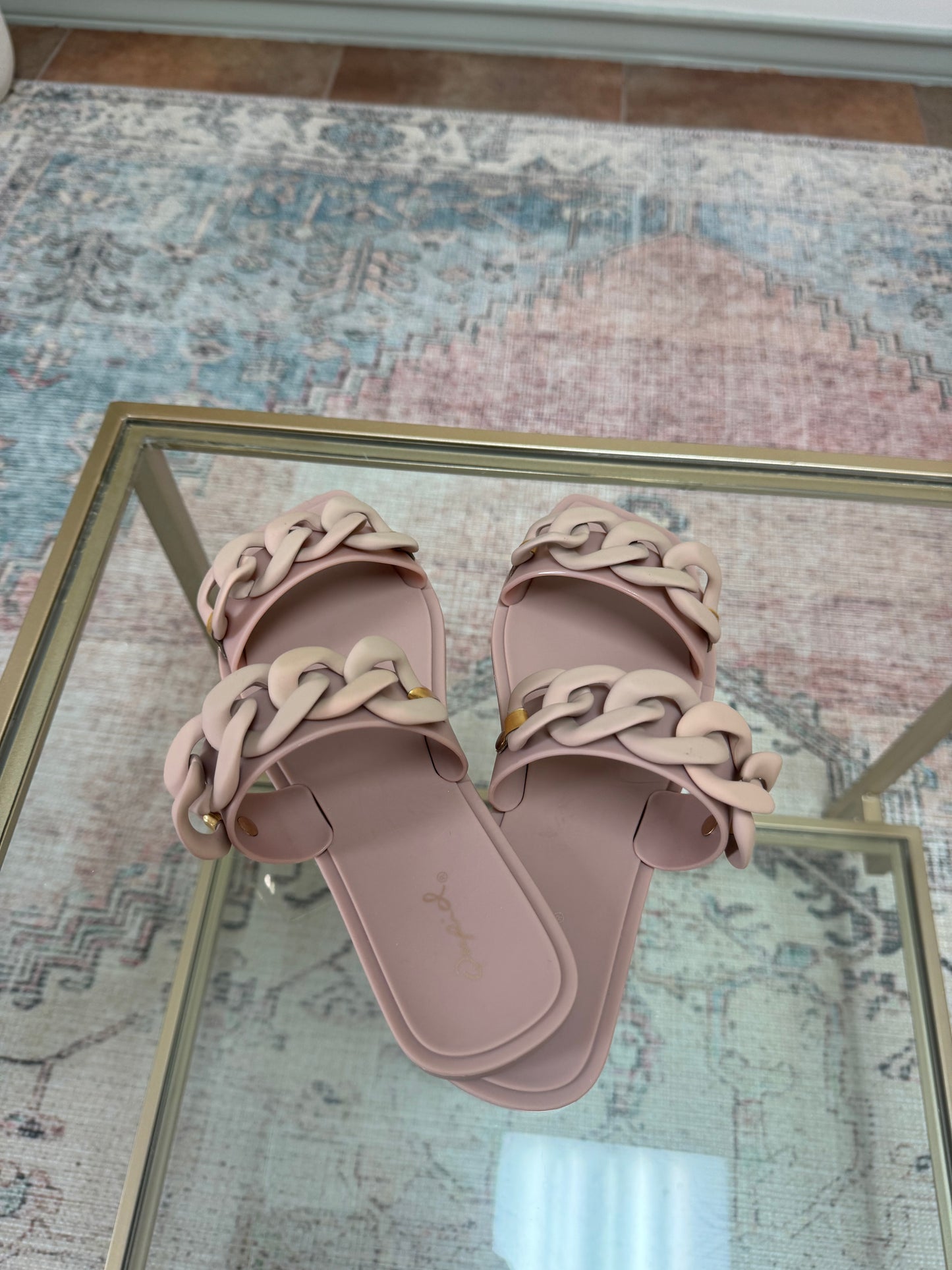 BLUSH JELLY SANDALS