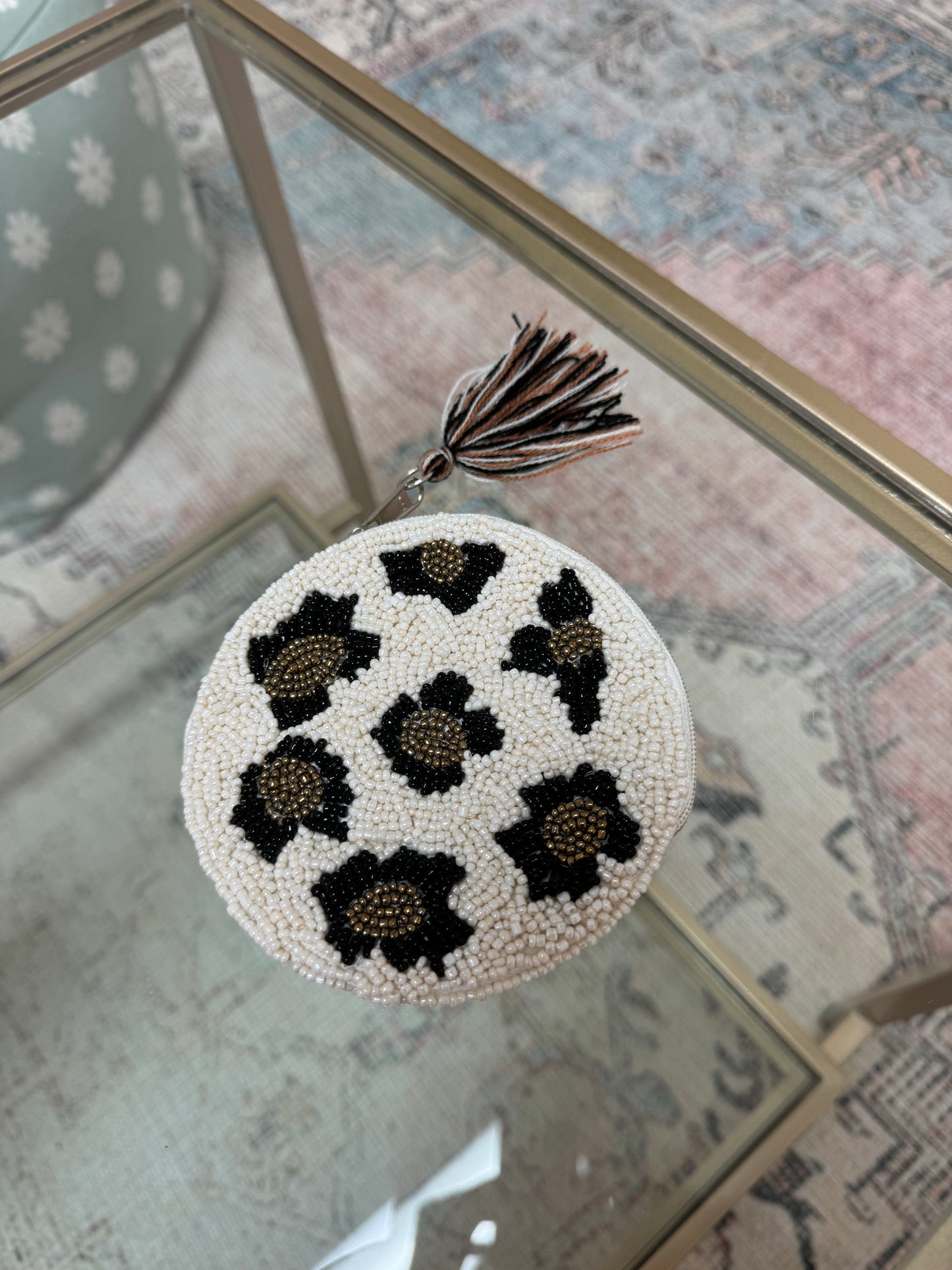 FLOWER ROUND COIN POUCH